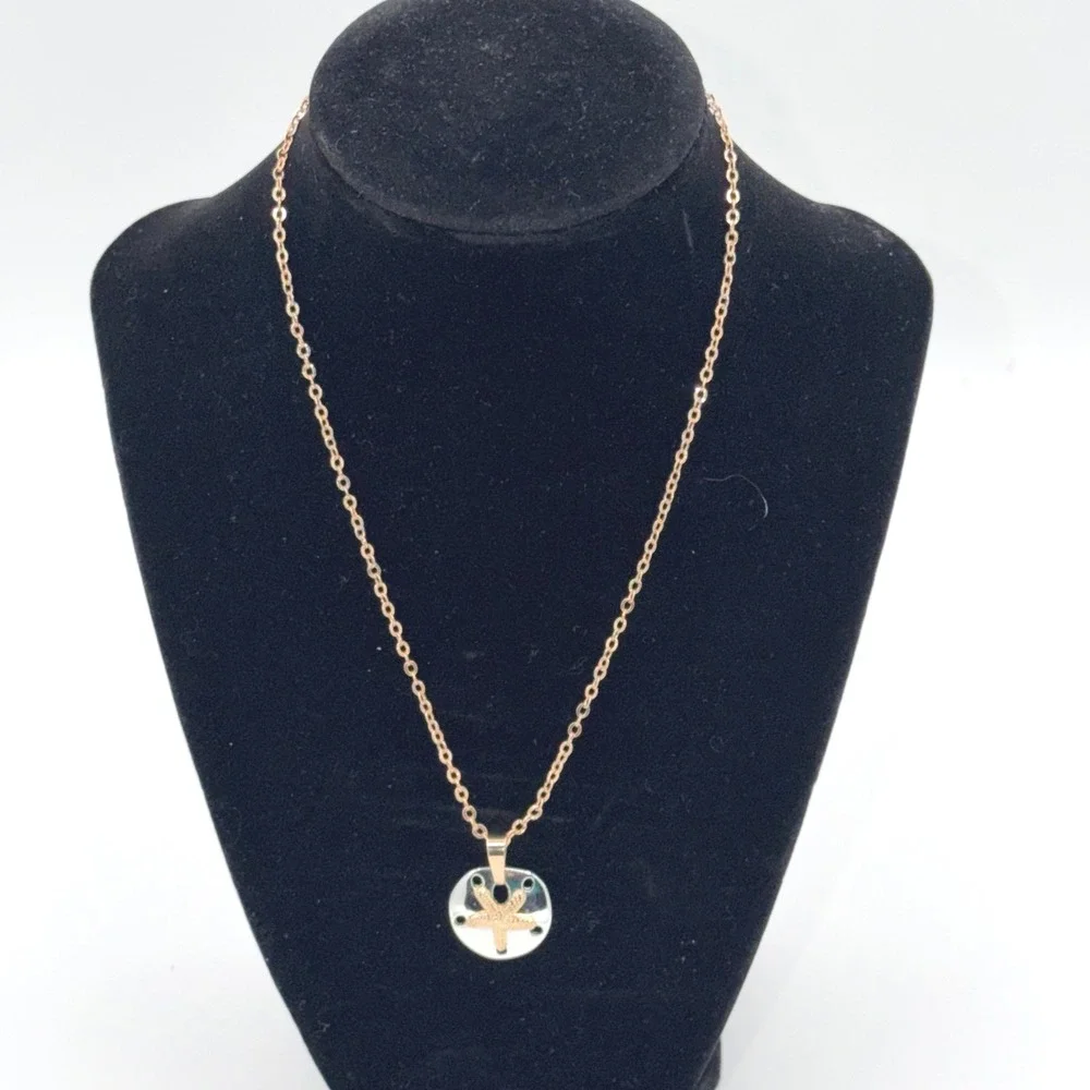Okorj's Sand Dollar Starfish Necklace Women 24